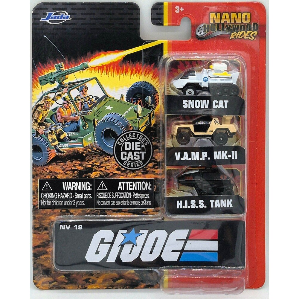 Jada G.I. Joe Nano Hollywood Rides 3-Pack Die-Cast Vehicles New